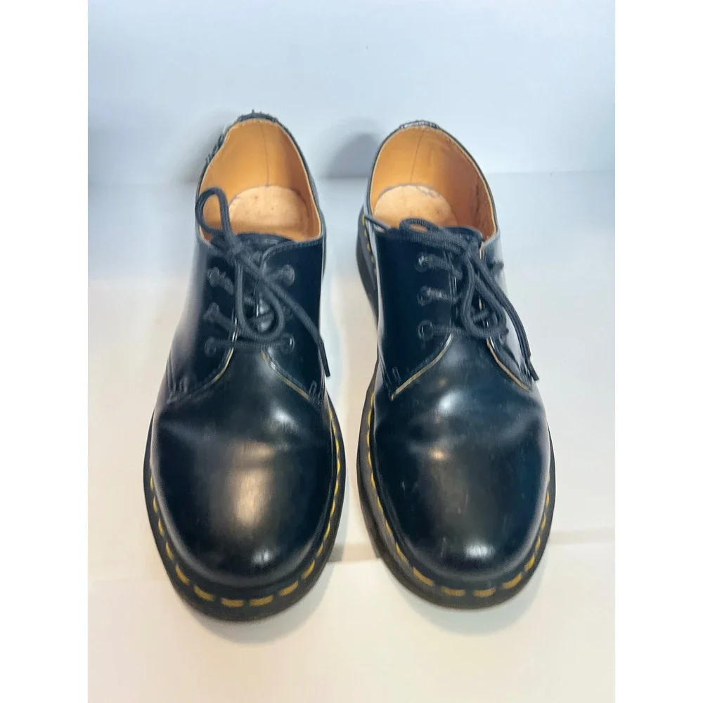 Dr. Martens 1461 Black Smooth Leather 3-Eye Oxford Shoes Mens 8 Womens 9